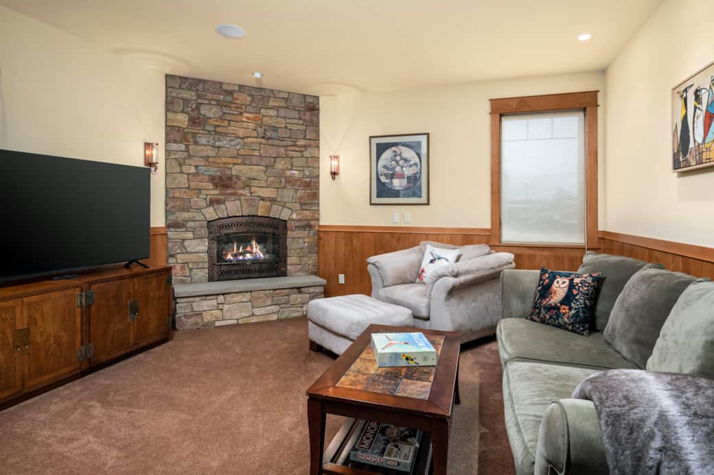 Den with smart TV