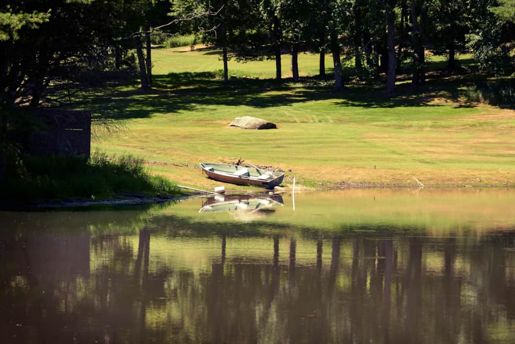 The view across the pond. The view across the pond.