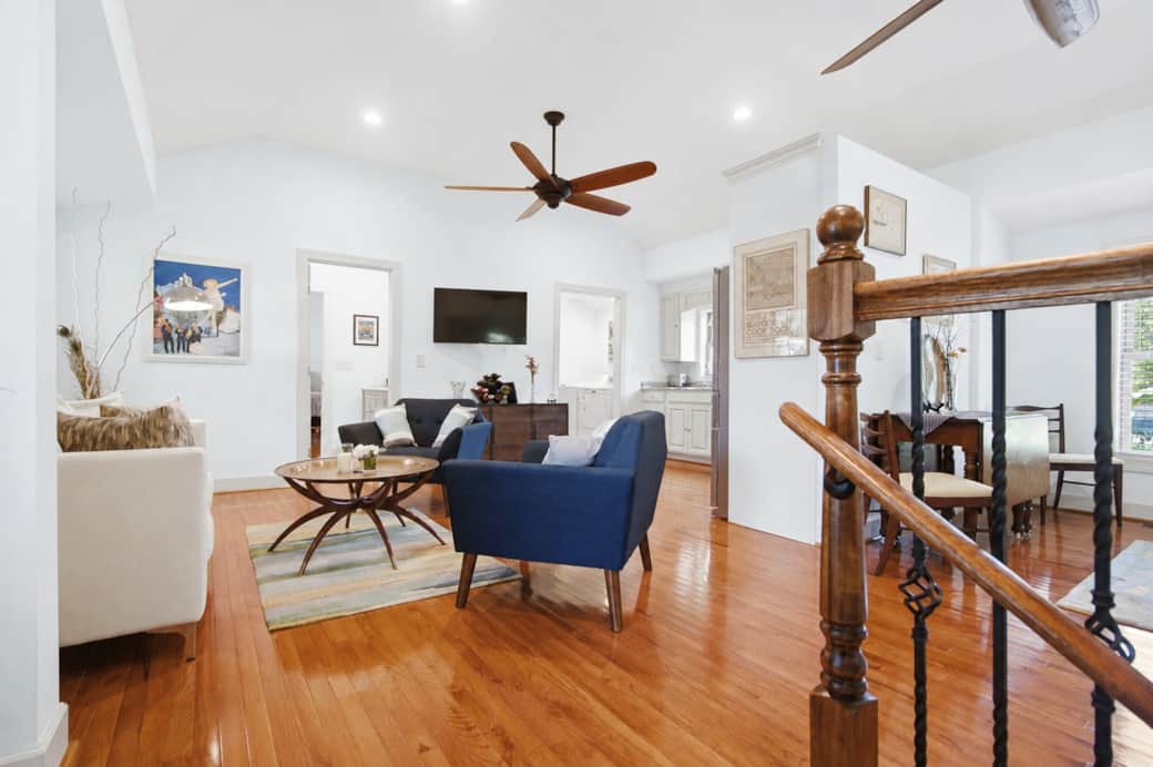 Living Area from entry stairs