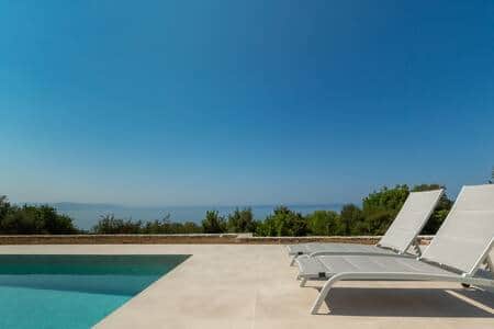 Poolside sun beds