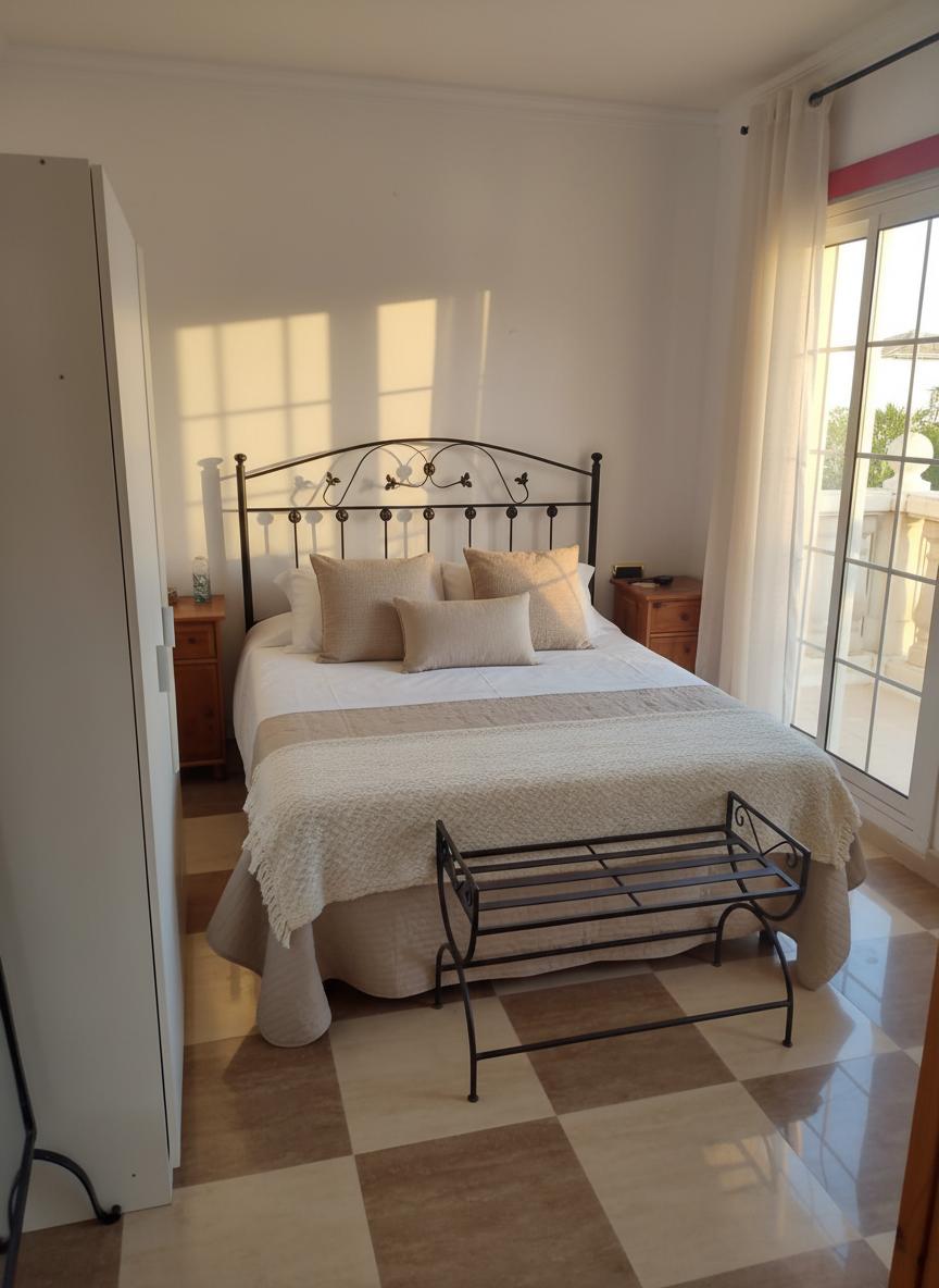 Cozy Bedroom with Patio Access Cozy Bedroom with Patio Access