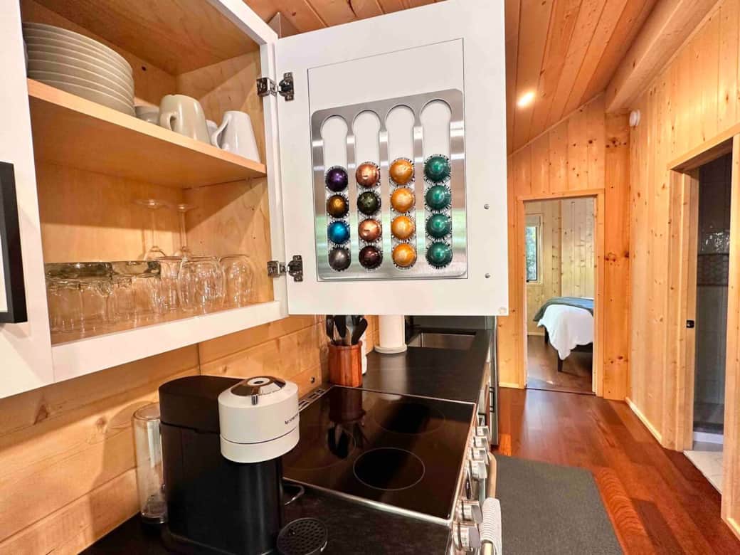 Full Nespresso coffee bar with a variety of pods — your morning ritual, elevated. Full Nespresso coffee bar with a variety of pods — your morning ritual, elevated.