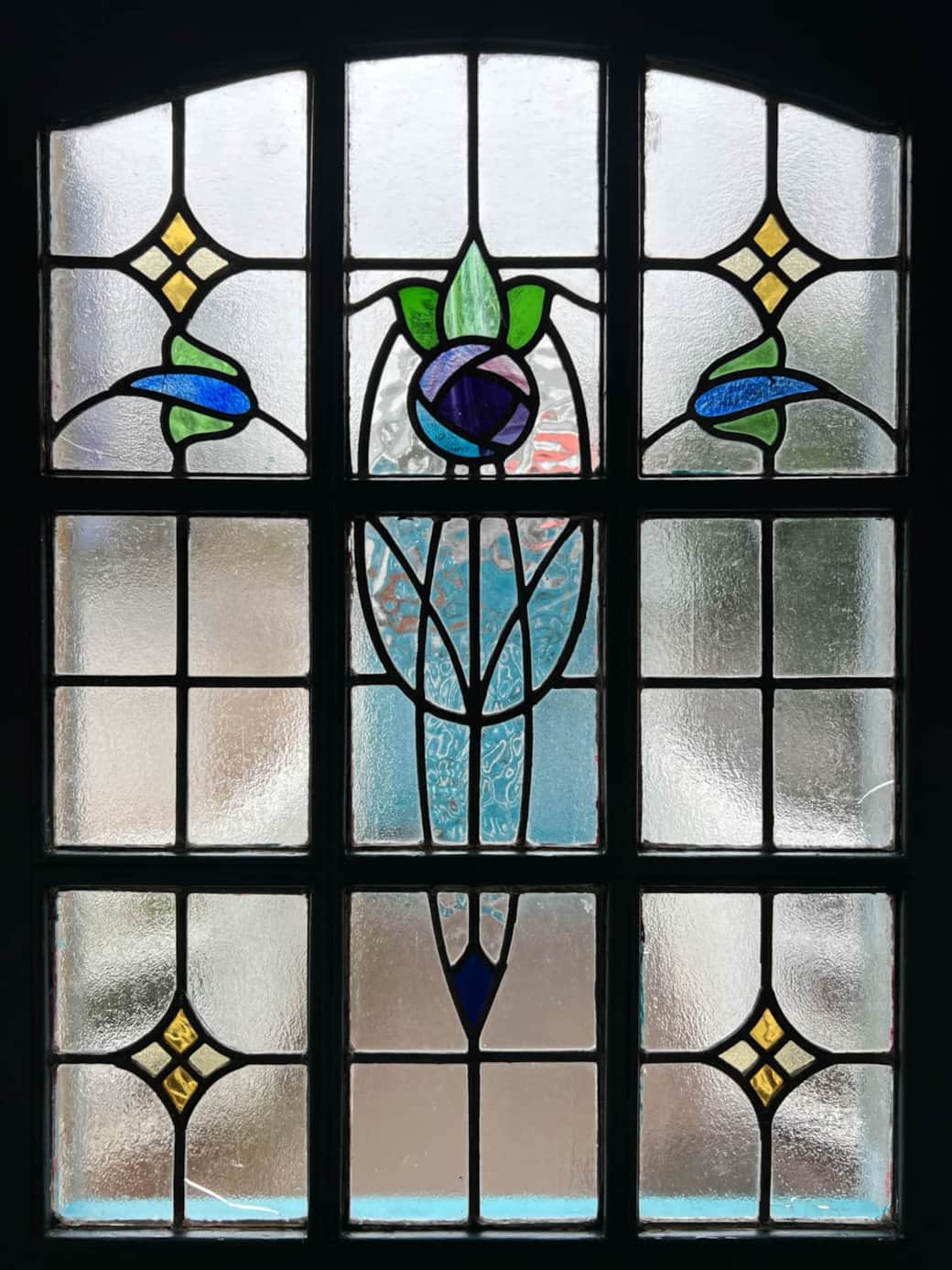Antique stained glass front door 1882
