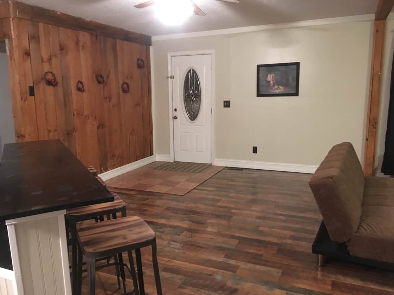 Front door from the kitchen