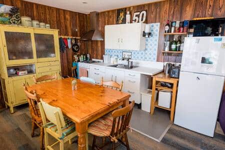 The kitchen is small but well equipped to cook almost anything.