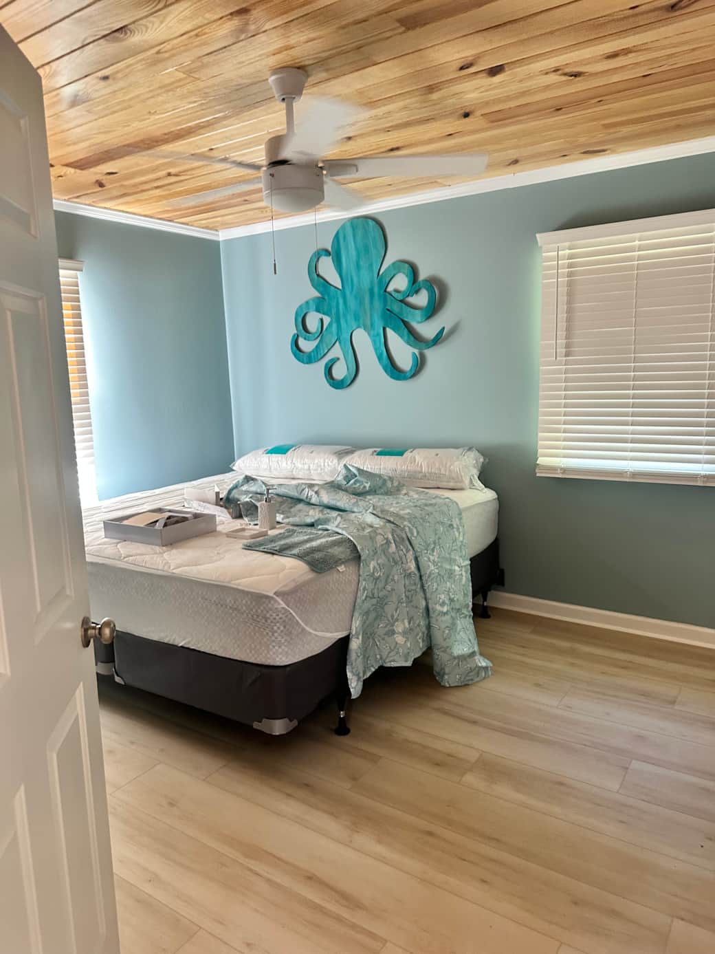 Primary bedroom with queen bed
