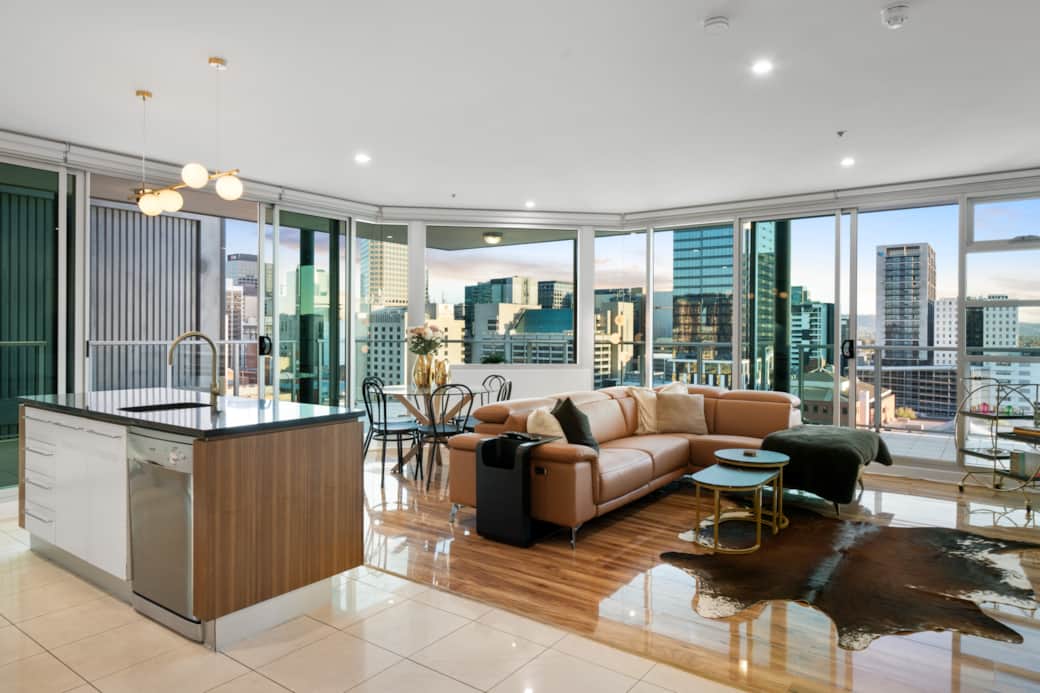 Kitchen and living area
