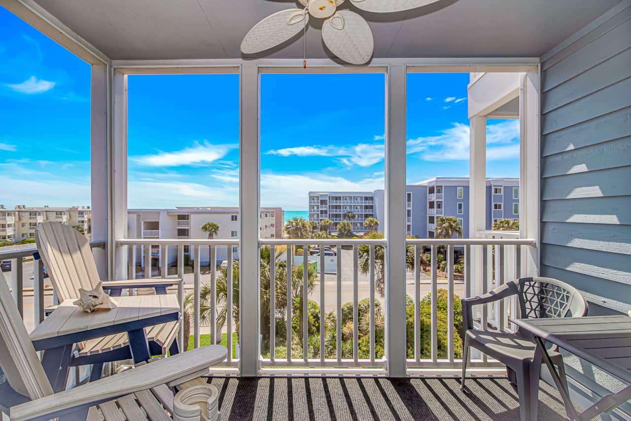 Ocean view balcony just steps from the beach 