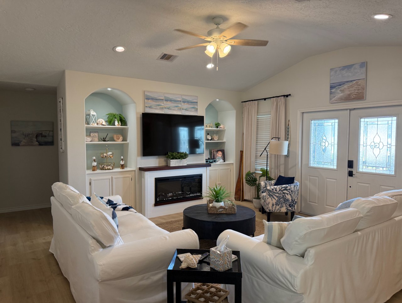 LIving Room with Electric Fire Place