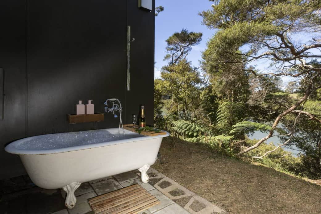 Outdoor bath and shower