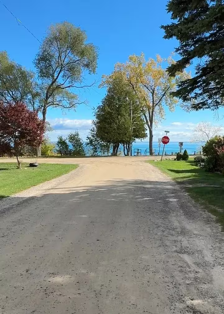 Scenic path just steps away from sandy Lake Huron beach