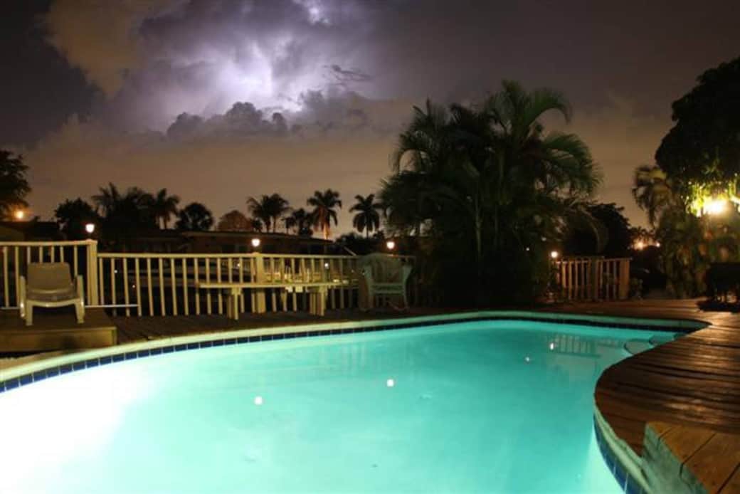 Pool at night
