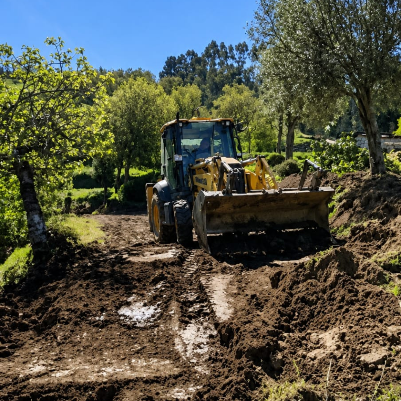 Ground being shifted for the additional land