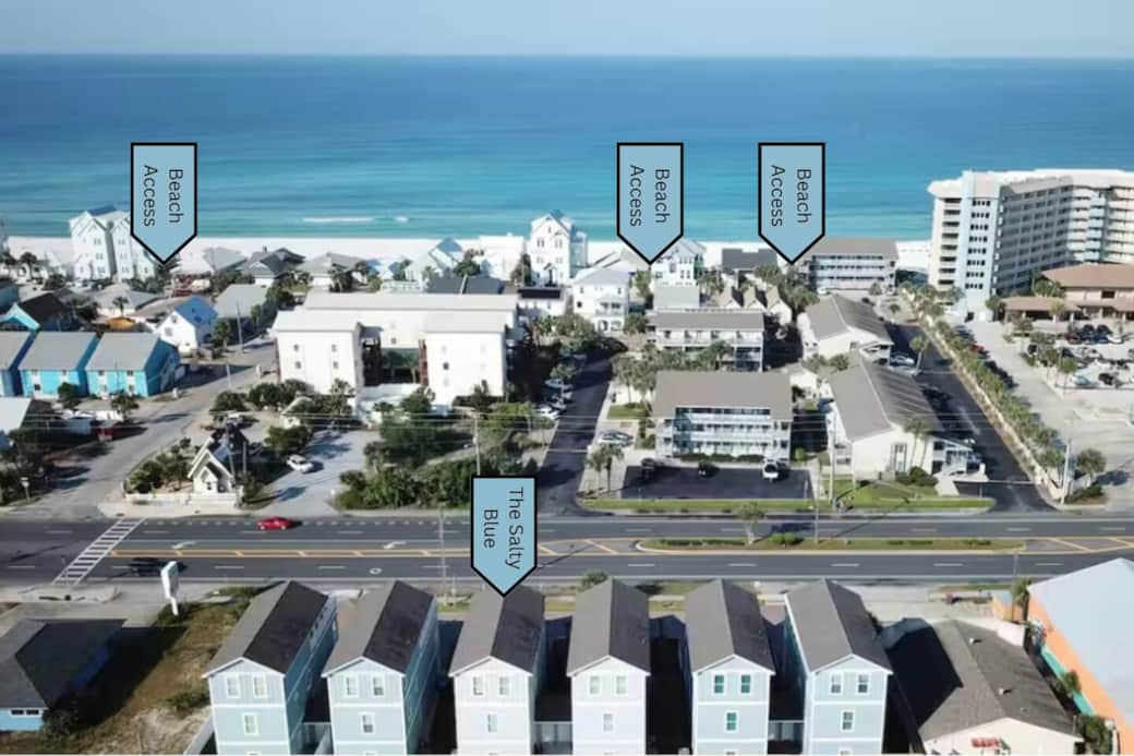 The Salty Blue is just 800 feet from the shoreline, with several public beach accesses just a short walk away. Sand, sun, and surf are always within reach!
