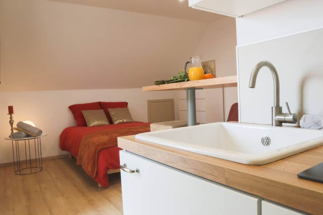 Vue d'ensemble de ce studio chic et paisible 