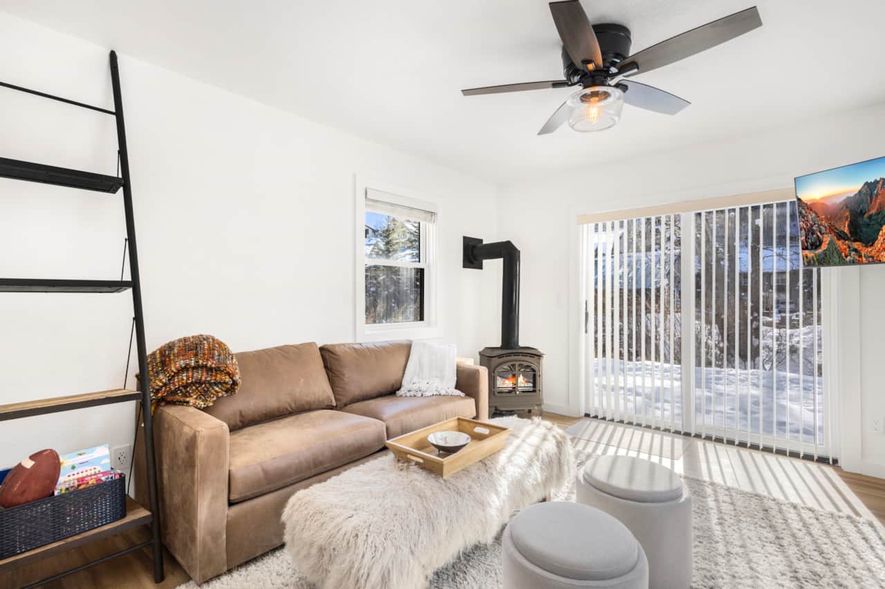 Viking Trail is a light and bright corner unit with ski area views and a private patio!