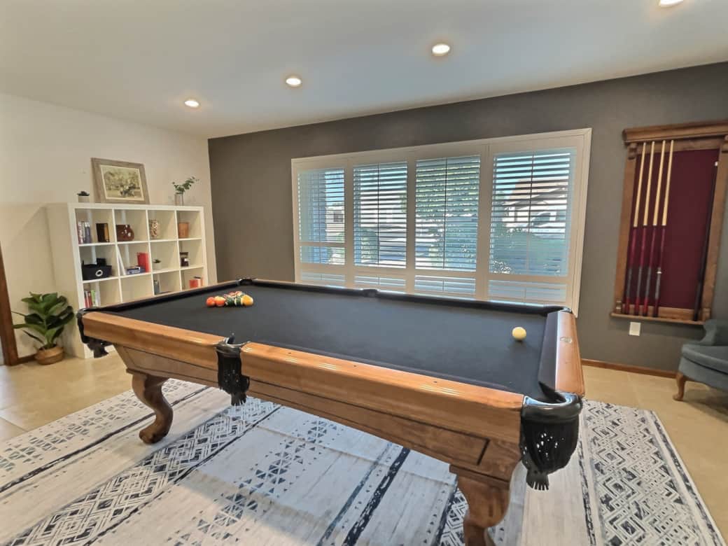 Front room with pool table
