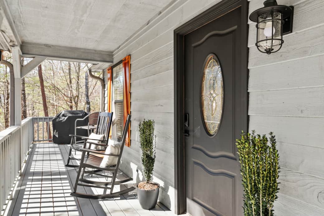 Front door with keyless entry