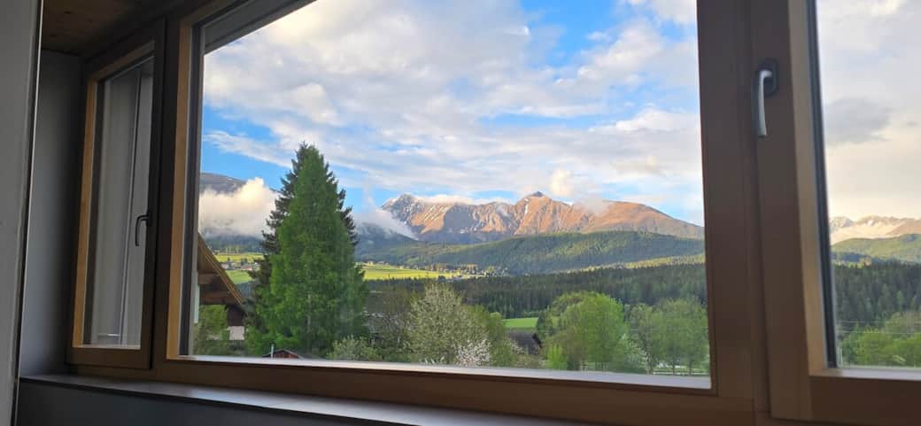 Workspace with mountain views
