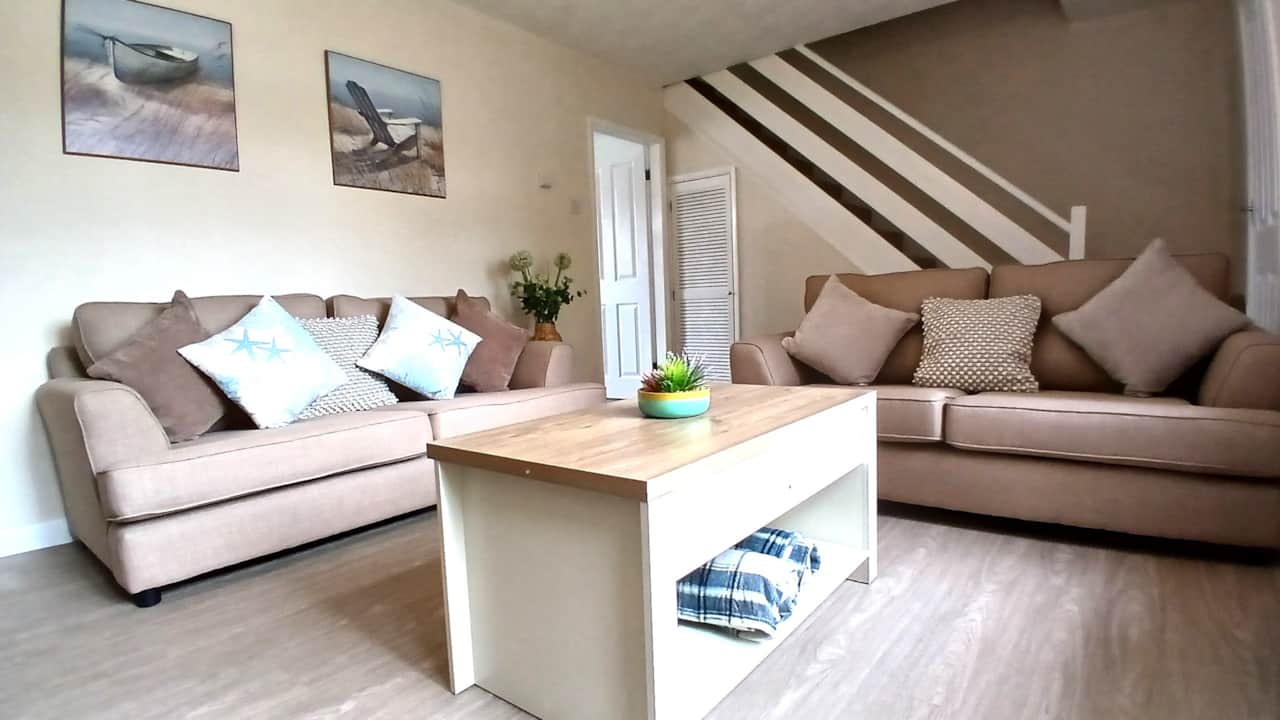 A cosy, inviting space to relax and unwind after a day at the Beach