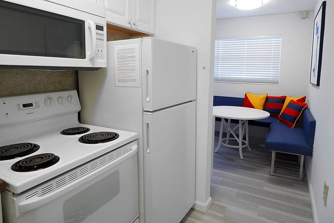 Unit #12A Kitchen stocked with everything you'll need to cook full meals