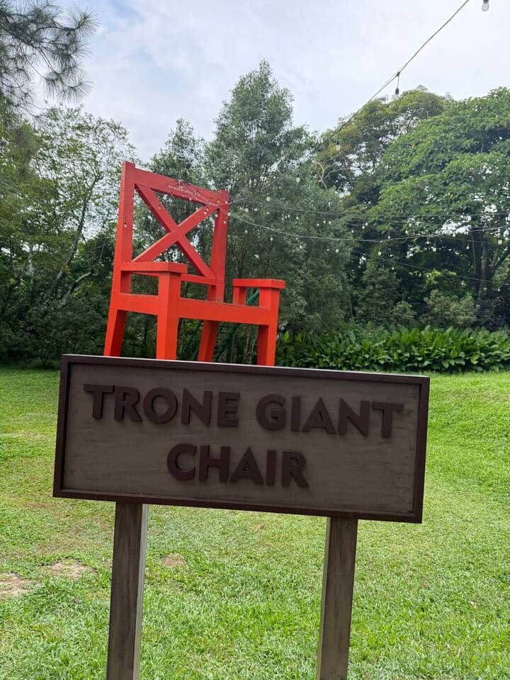 the drone giant chair, very popular spot when entering the crosswinds community