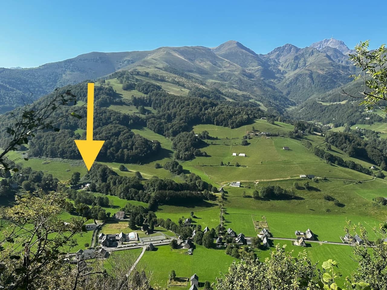Enjoy a tranquil green setting. Photo taken from the mountain trail opposite.