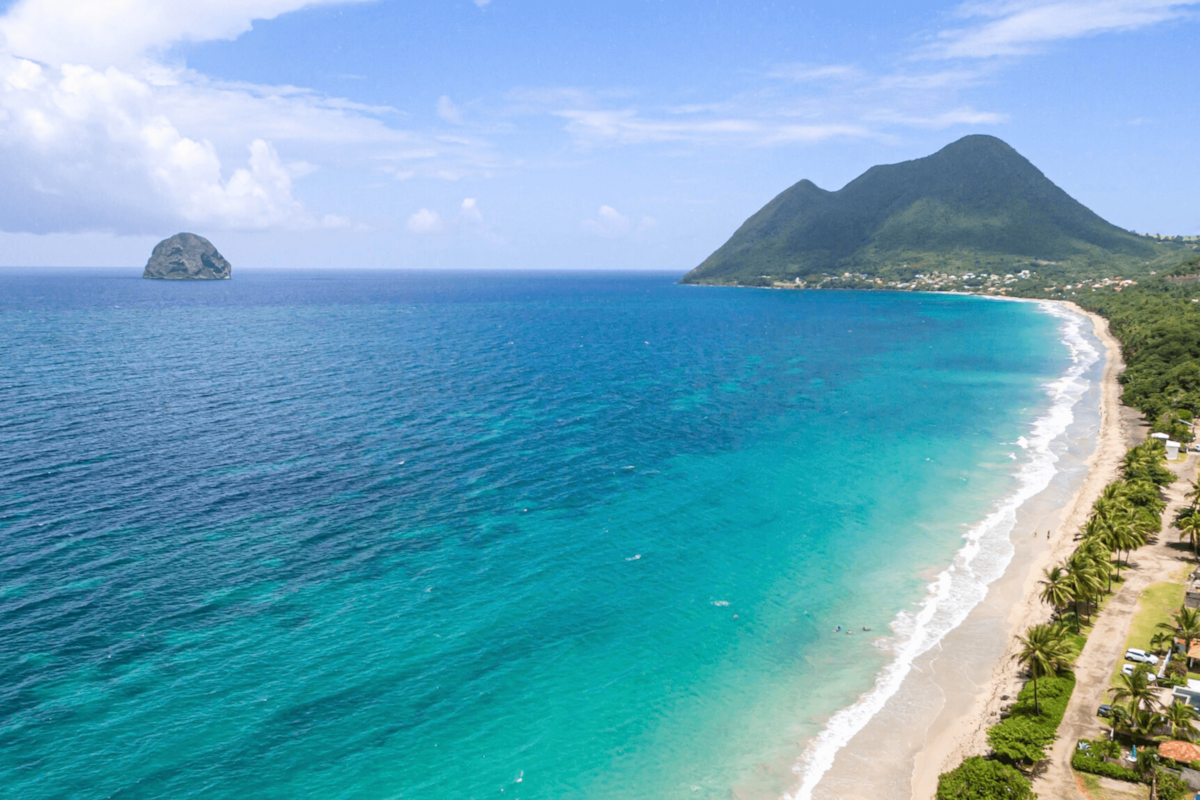 Le Rocher du Diamant et la côte sud caraïbe de la Martinique