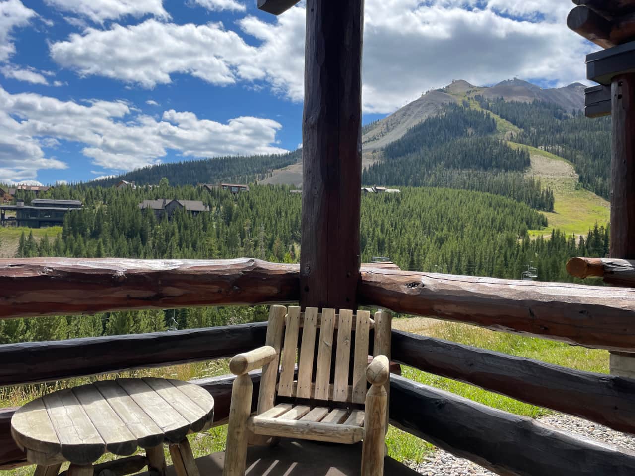 Lone Peak mountain views from this Big Sky vacation rental