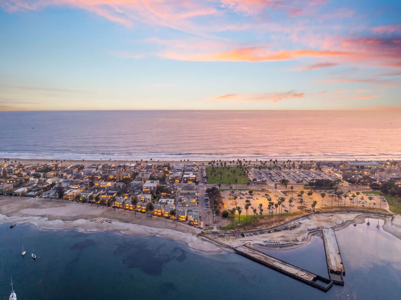 Mission Beach Aerial View