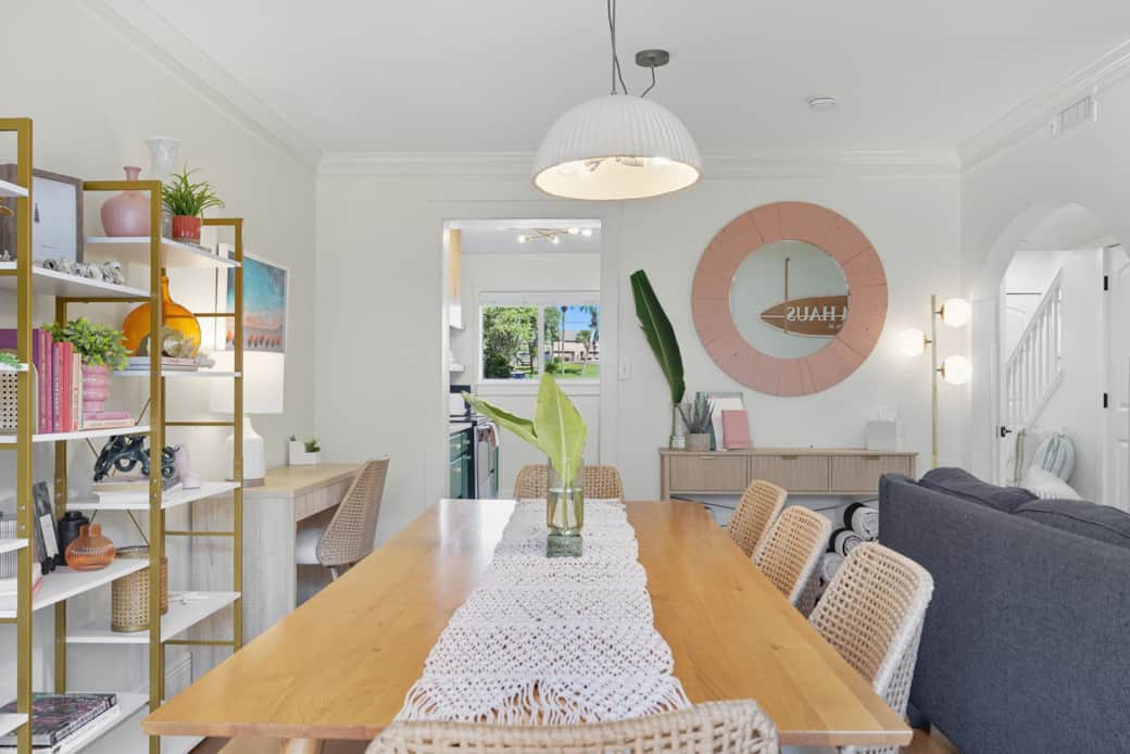 Palm Haus Dining Room Kitchen View