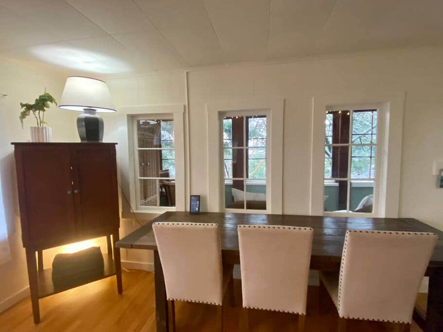 Dining room table and game chest