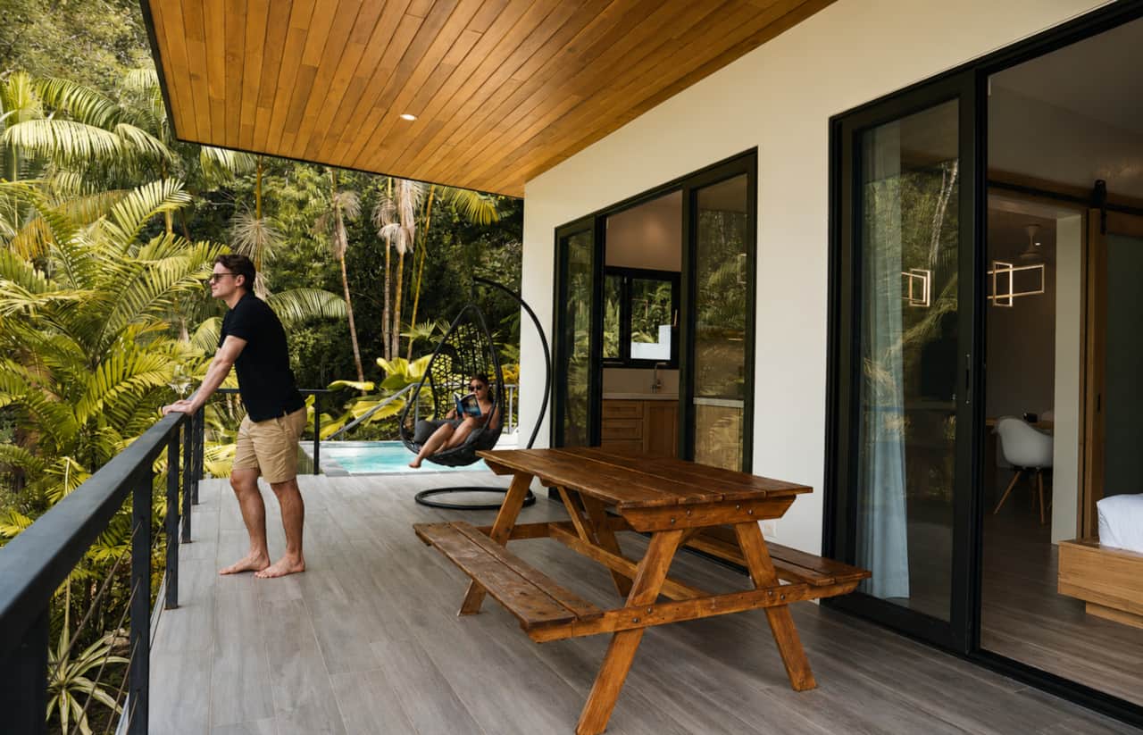 Cosara guest villa couple covered jungle terrace