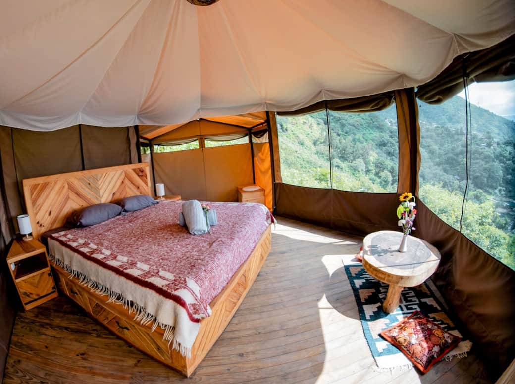 Yurt with toilets