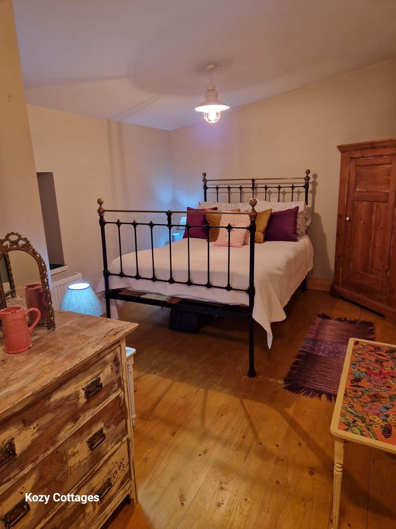 Double cast iron bed