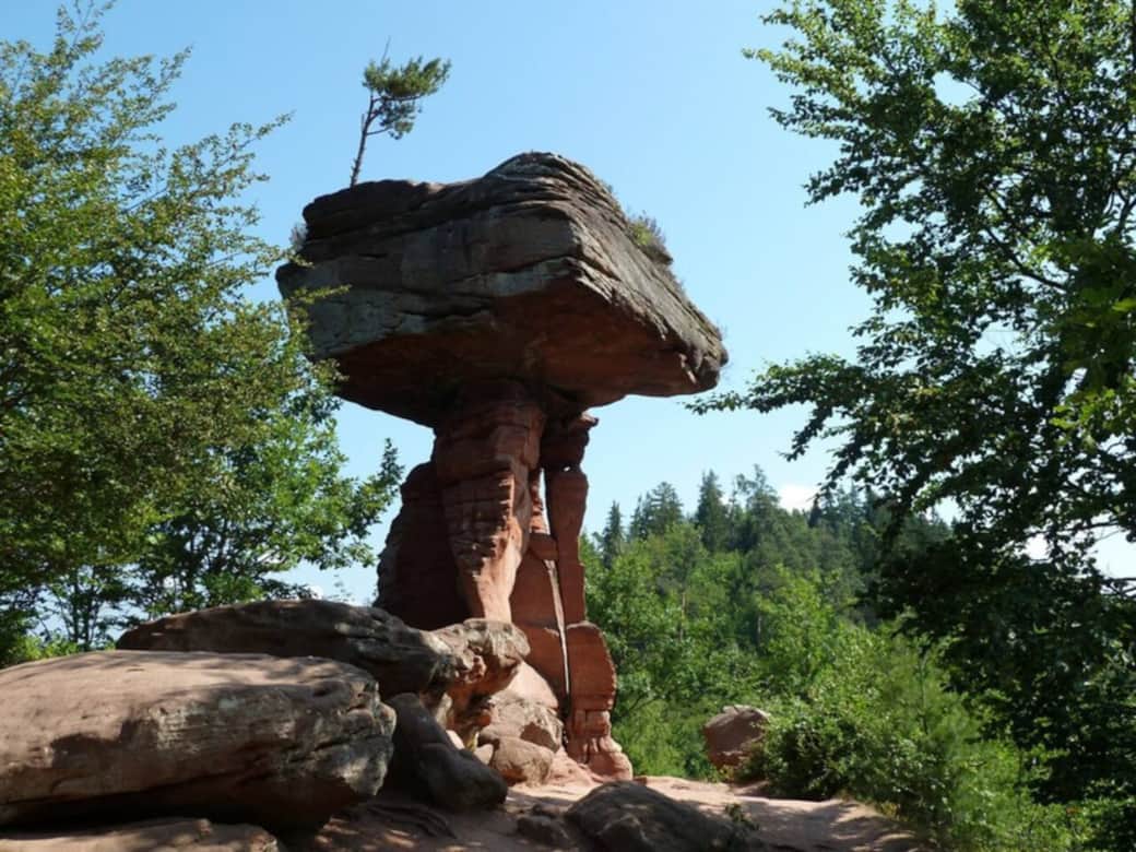 Der Teufelstisch in Hinterweidenthal. Ein Ausflugsziel.