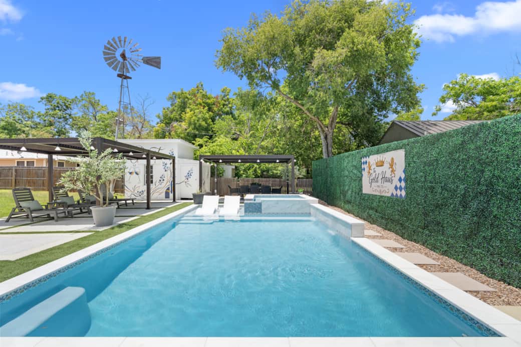Your outdoor oasis with a stunning heated pool and hot tub, right in the heart of DT Fredericksburg! Your outdoor oasis with a stunning heated pool and hot tub, right in the heart of DT Fredericksburg!