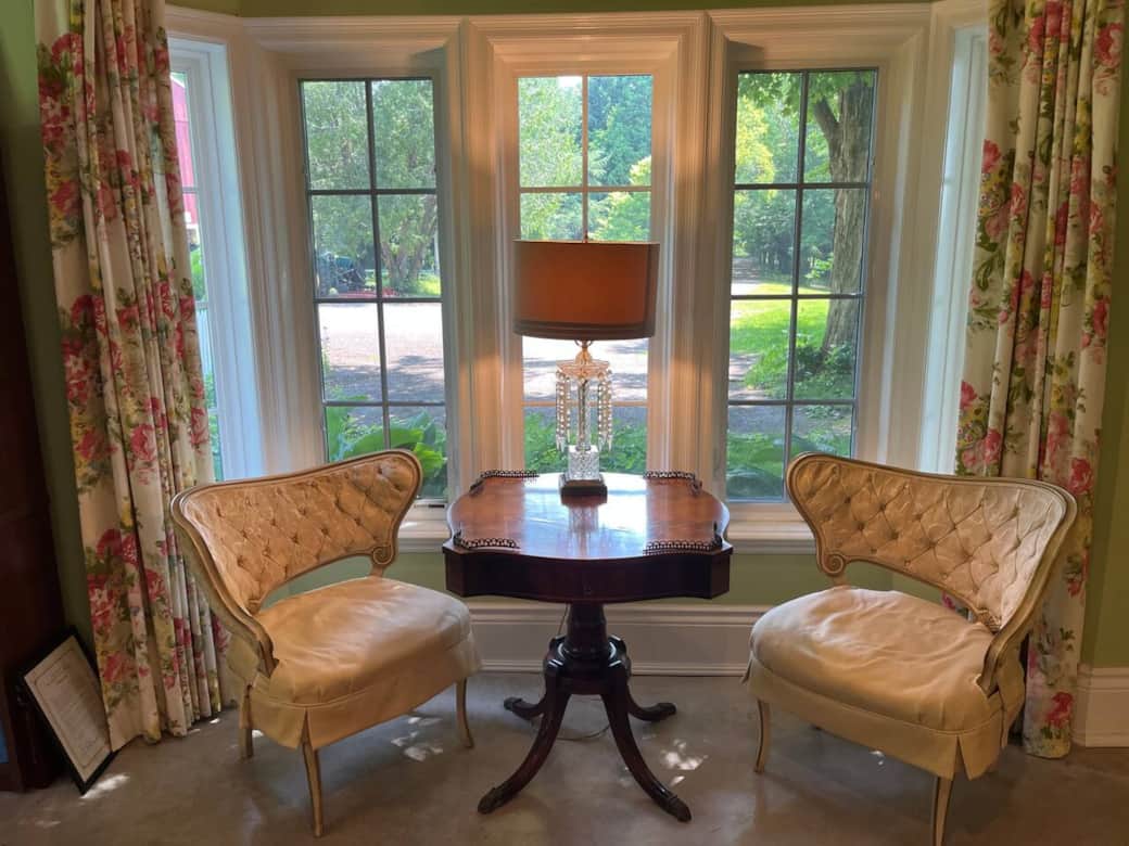 More seating areas in the Living Room featuring unique art deco furniture