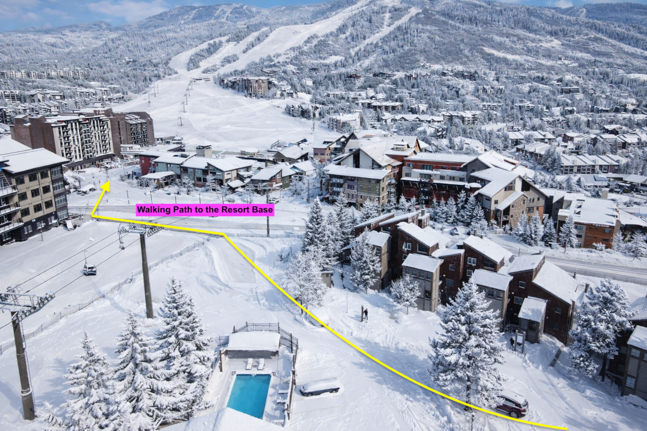 5-8 minute walk to the base