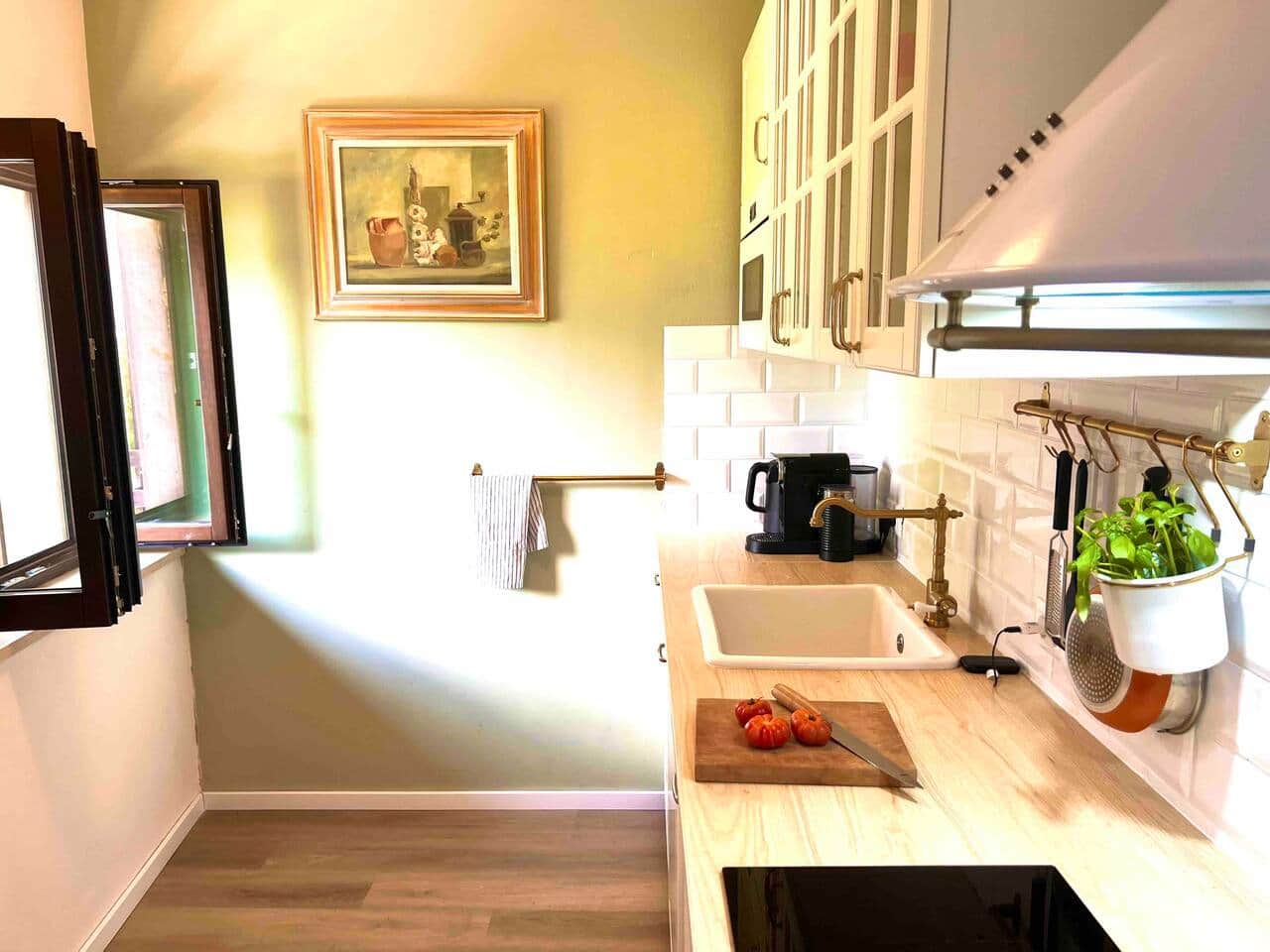 It makes me want to cook, and outside the window there are vineyards, mountains, and birds singing. In those moments of sweet Italian summer siesta, you feel happy.