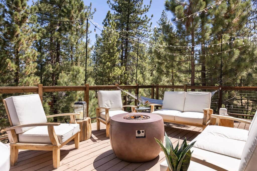 Enjoy the tree-house feel of being high among the trees.