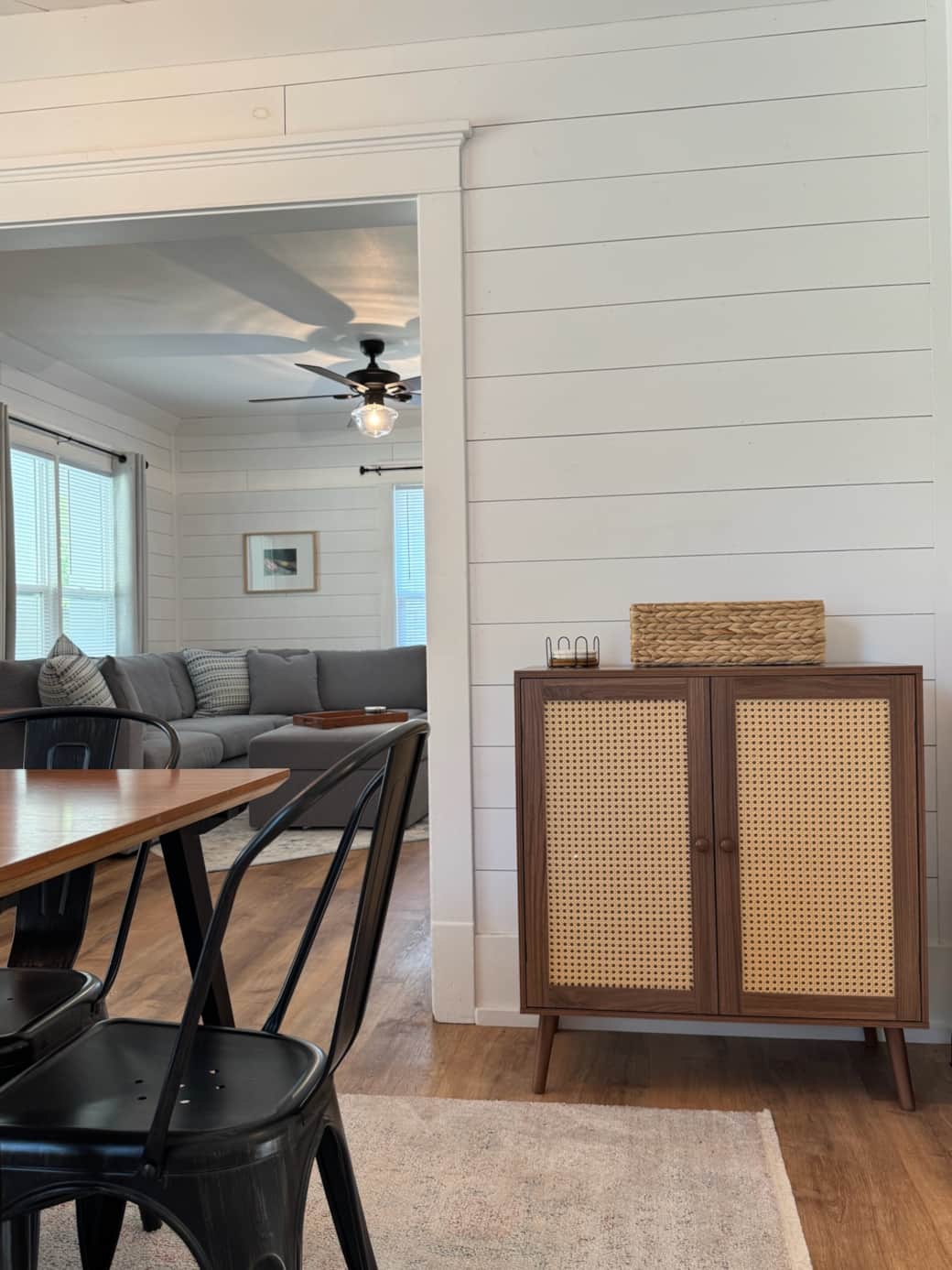 Game hutch in dining room