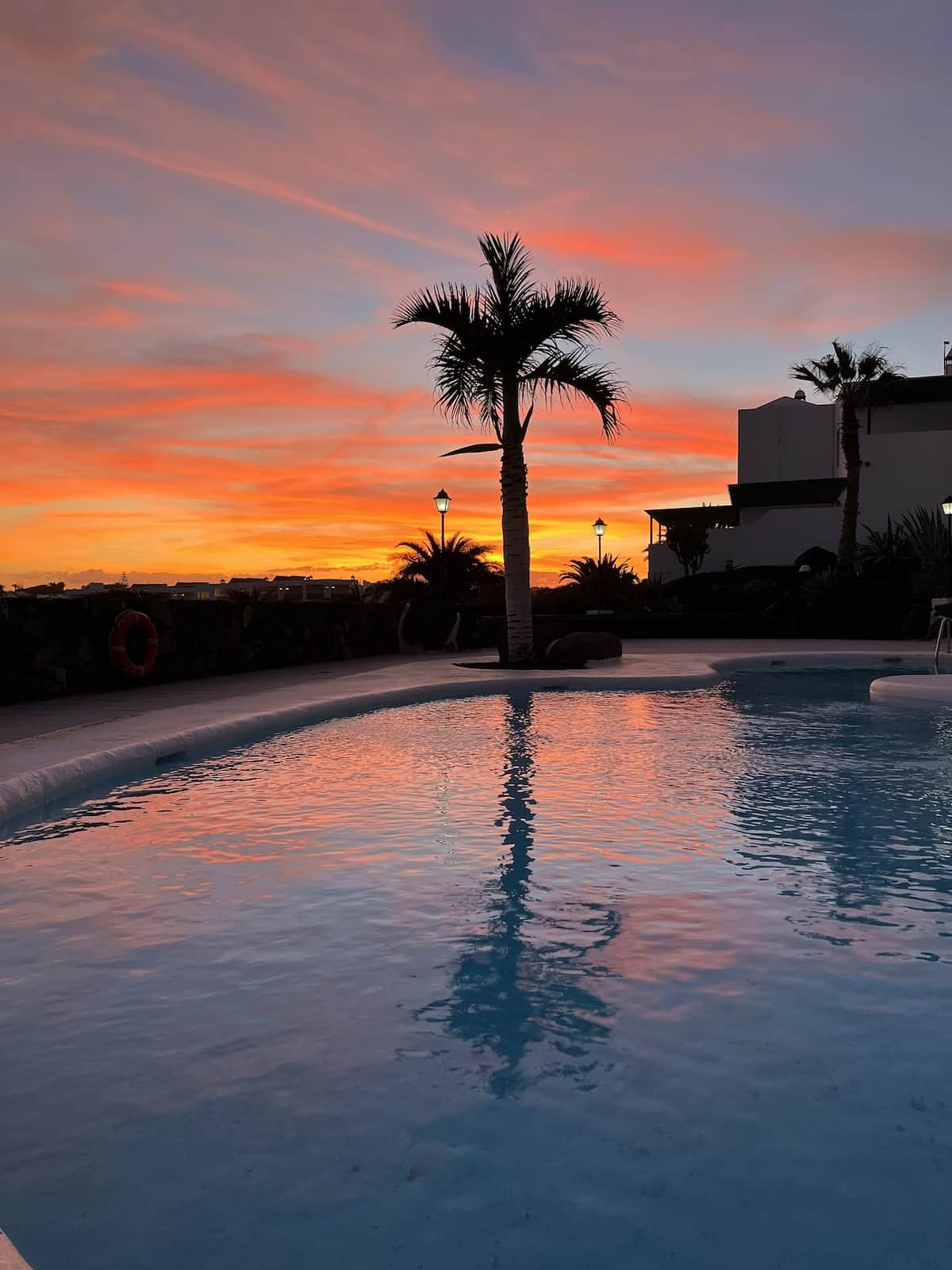 The south-facing pool just steps away — ideal for a dip or sunset unwind