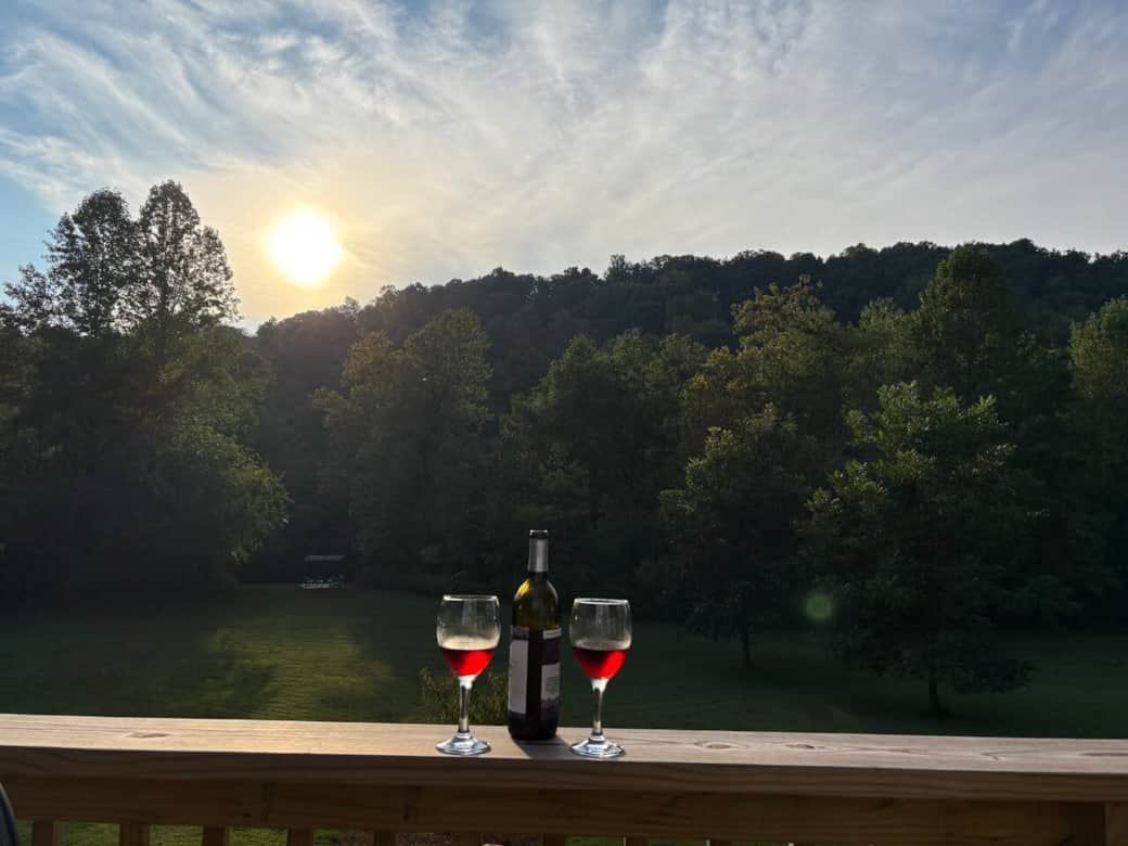 Late summer deck view