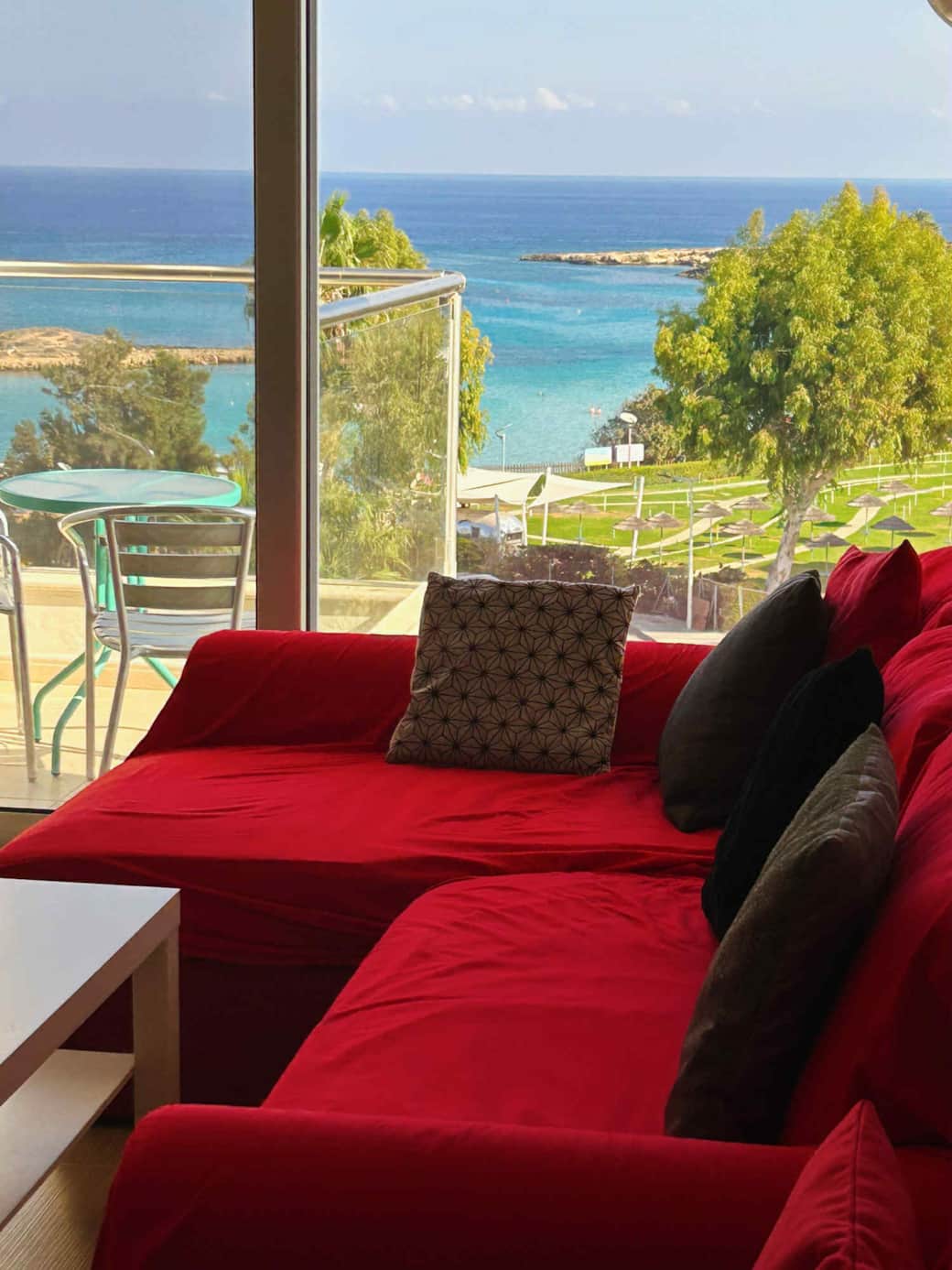 Living room view from the sofa