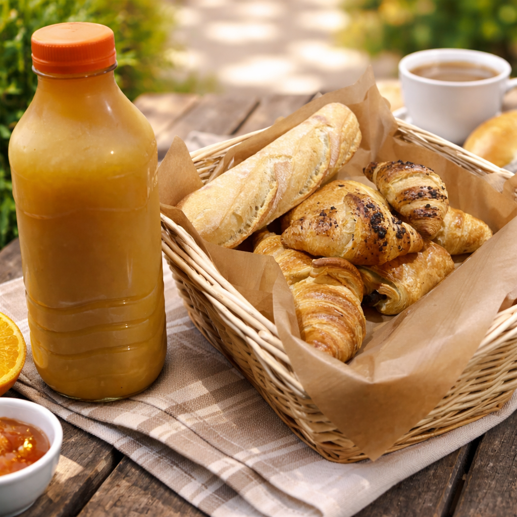 Panier de viennoiserie sur réservation Panier de viennoiserie sur réservation