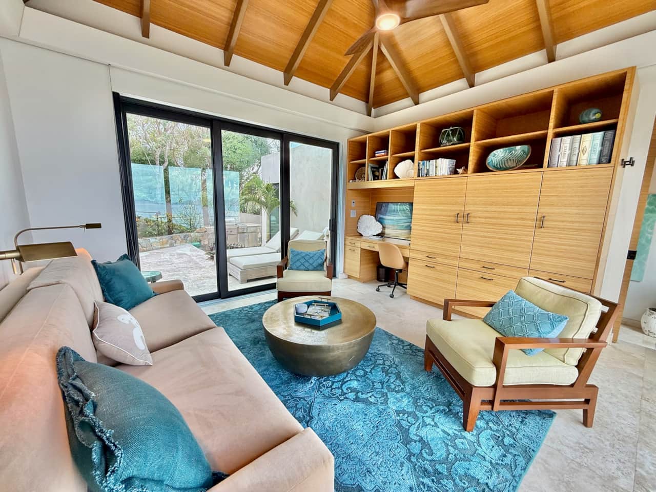 A nice den to play games, read, or work at the desk