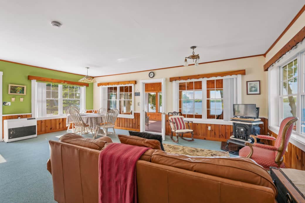 Living & Dining with Lake Views