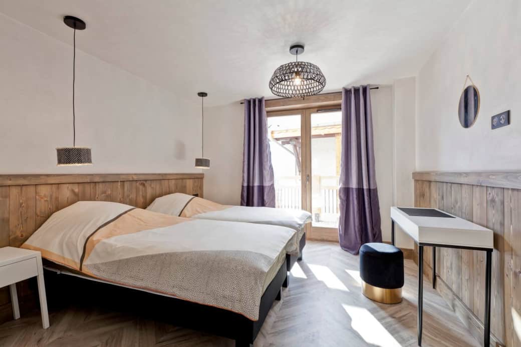Chambre 4 avec 2 lits simple jumelable