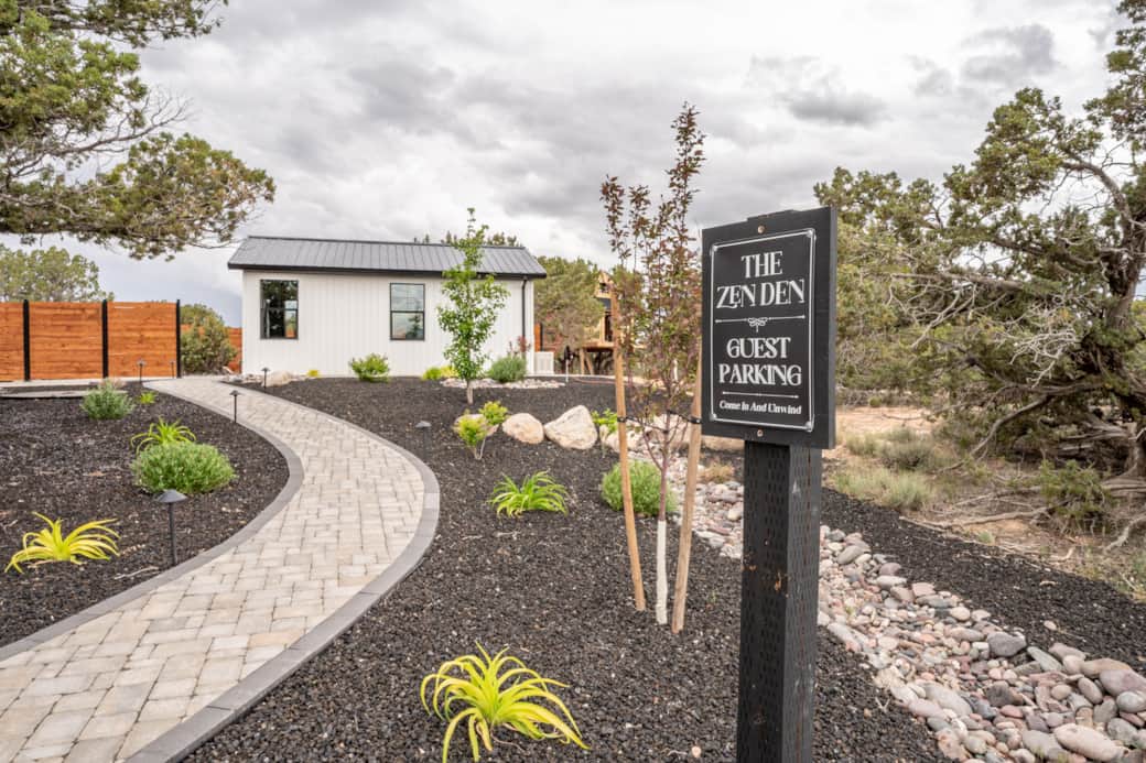 Free Parking and Lit Path
